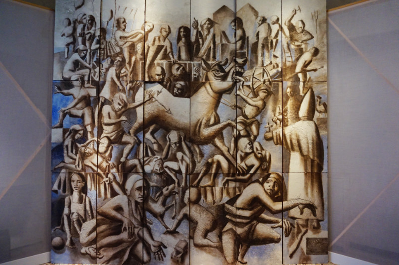 Weird horse in Contarini del Bovolo, Venice, Italy