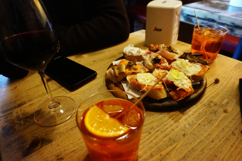 Cicchetti at the Corner Pub, Venice, Italy