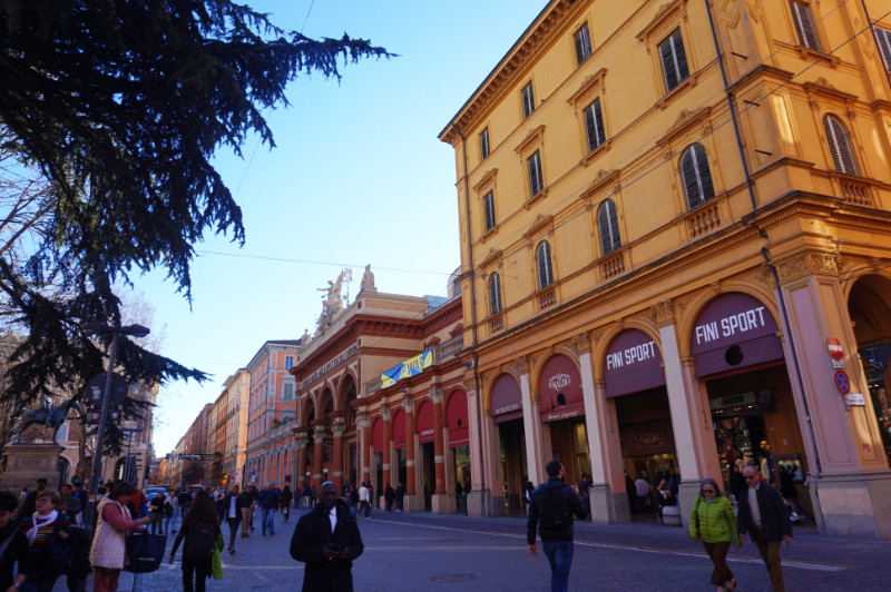 Main street in Bologna, Italy