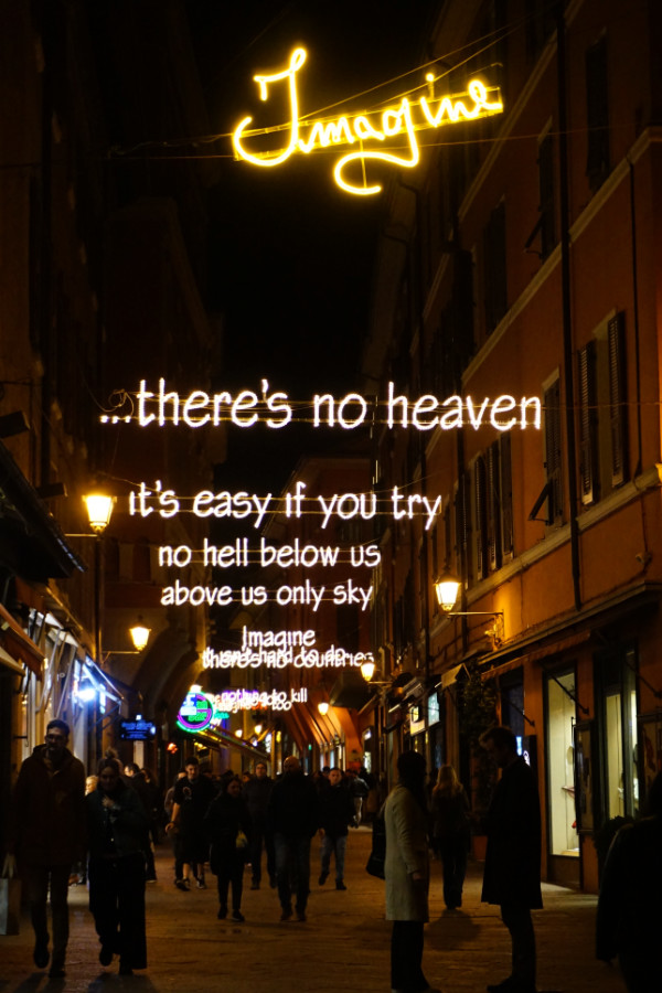 Imagine lyrics in Bologna, Italy