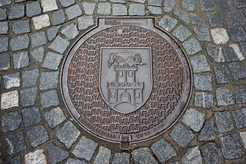 Manhole cover, Ljubljana, Slovenia