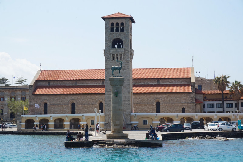 Site of Colossus, Rhodes town, Rhodes, Greece