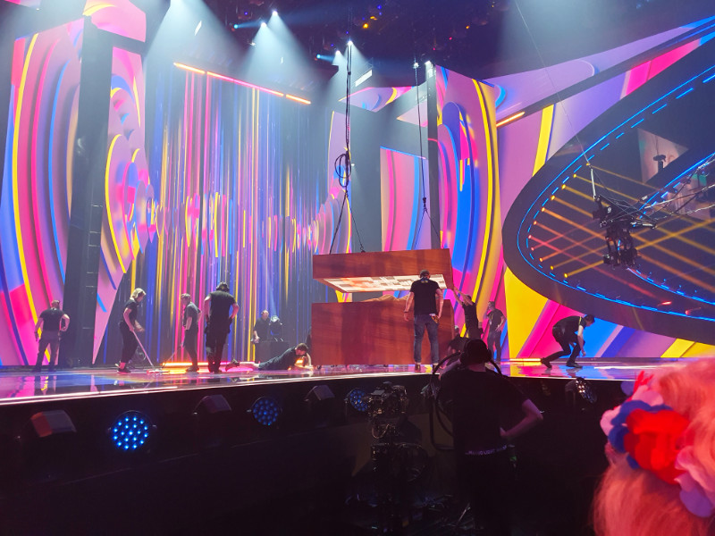 Loreen setting up, Eurovision 2023