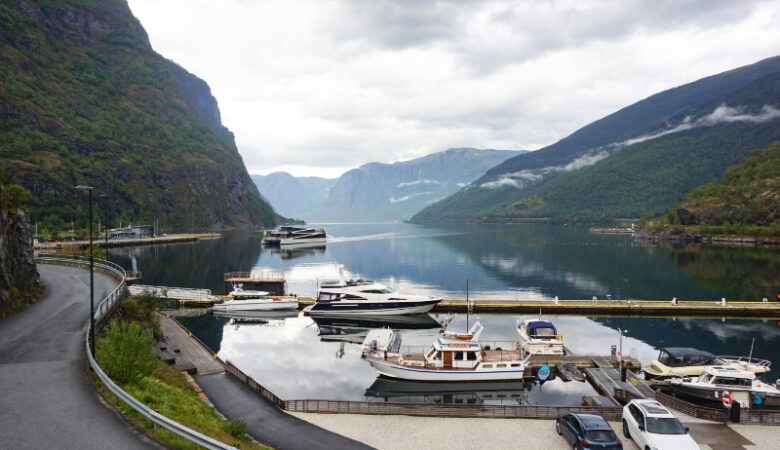 View from our accommodation in Flam, Norway