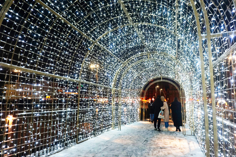 Light arch in Gdansk, Poland