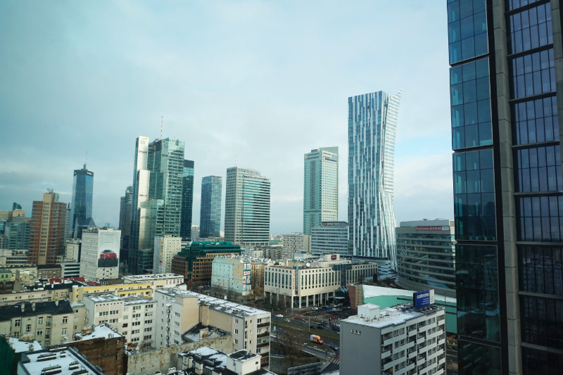 View of Warsaw, Poland from our hotel room in NYX Hotel
