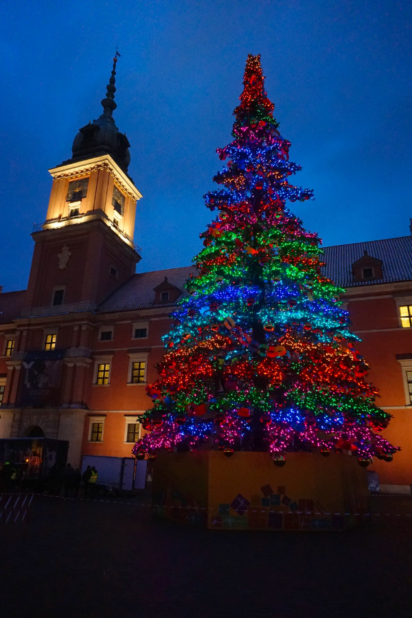 Christmas tree in Warsaw, Poland