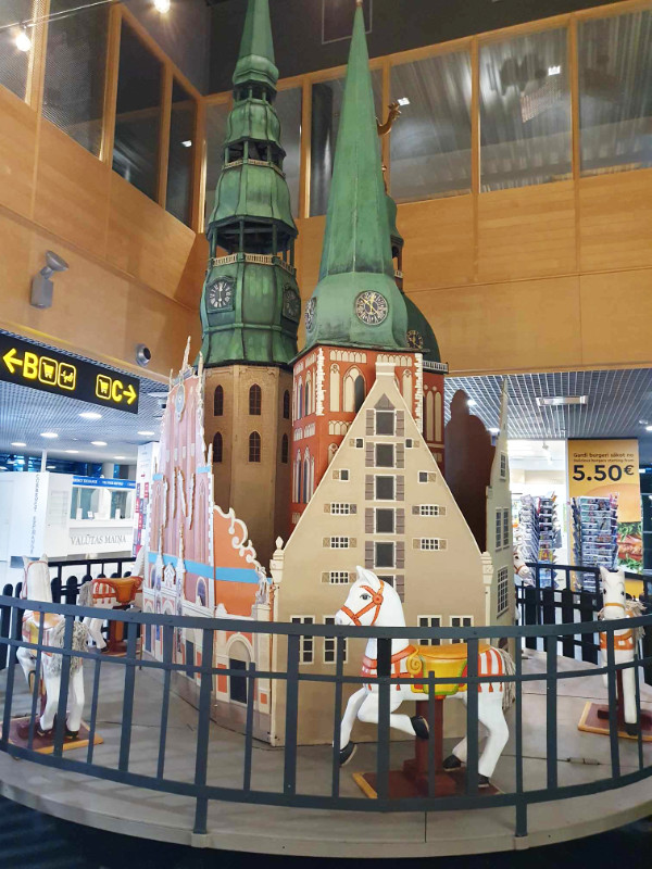 Carousel in Riga airport, Latvia