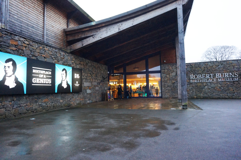 Robert Burns Birthplace Museum entrance, Alloway, Scotland