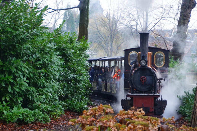 Steam train, aka stroomtrein ride, Efteling, Netherlands