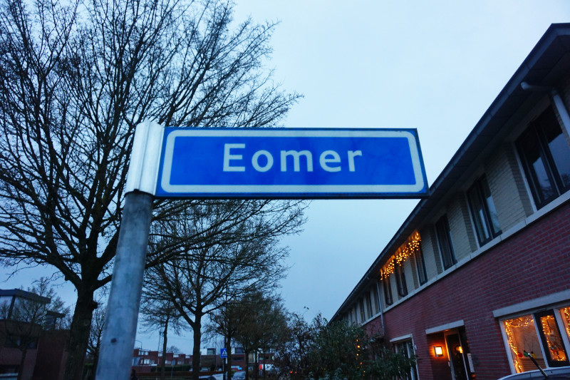 Eomer road sign, Geldrop, Netherlands