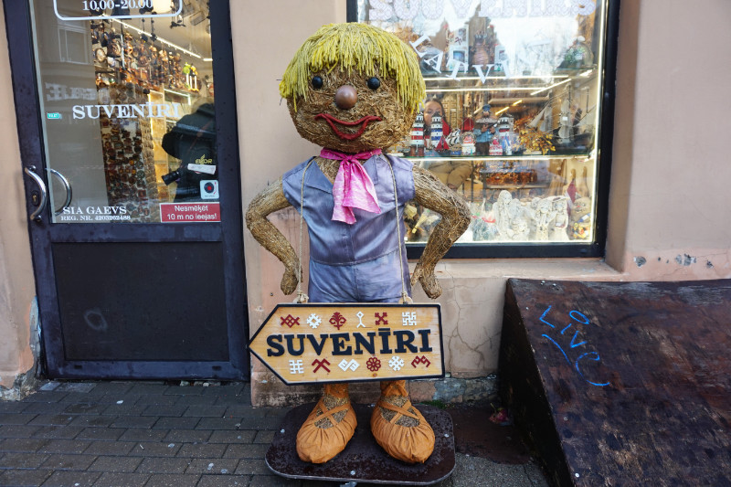 Souvenir shop sign, Riga, Latvia