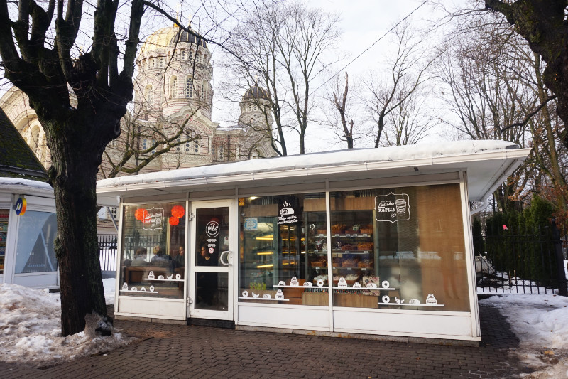 Corner kiosk, Riga, Latvia