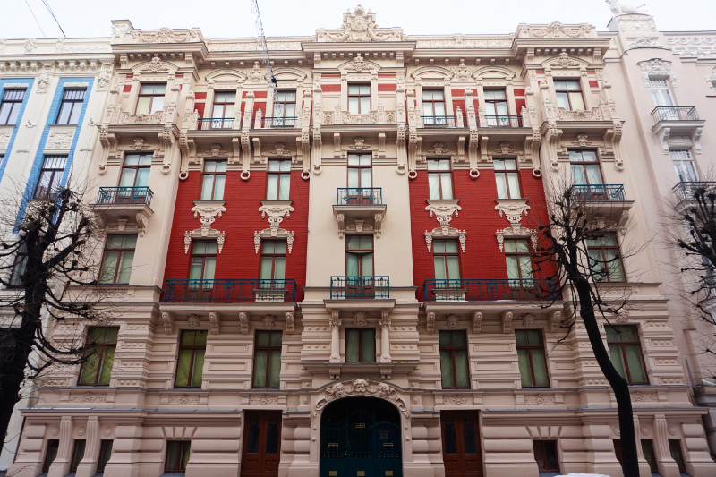 Albert Iela art nouveau architecture, Riga, Latvia