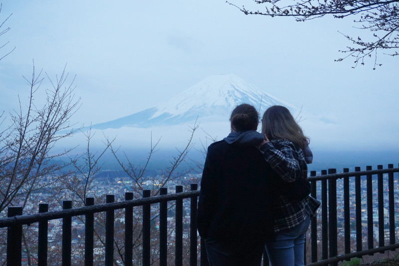 Friends at Mount Fuji, Japan