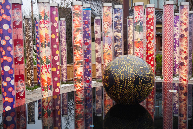 Kimono forest, Arashiyama station, Kyoto, Japan