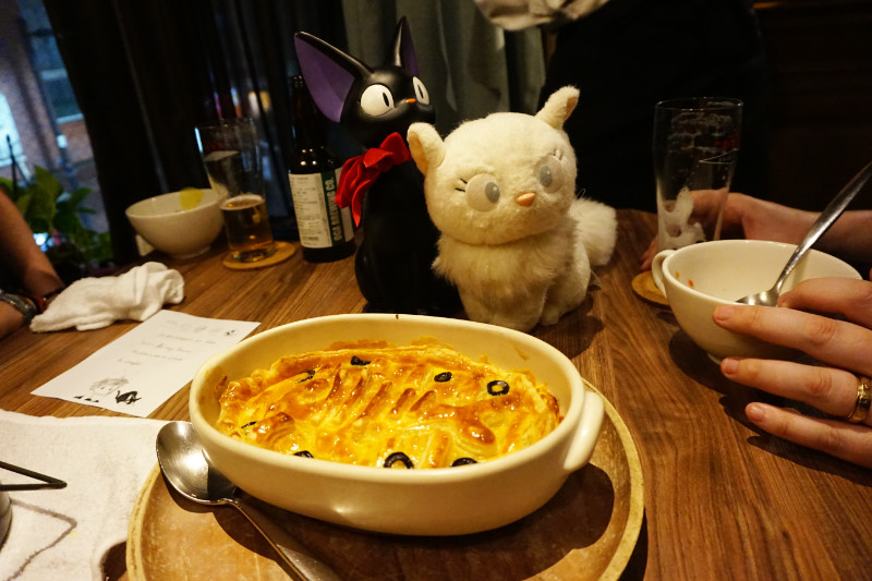 Chicken and pumpkin pie, Corn Barley restaurant, Tokyo, Japan