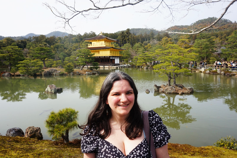 Me with Kinkakuji temple, Kyoto, Japan
