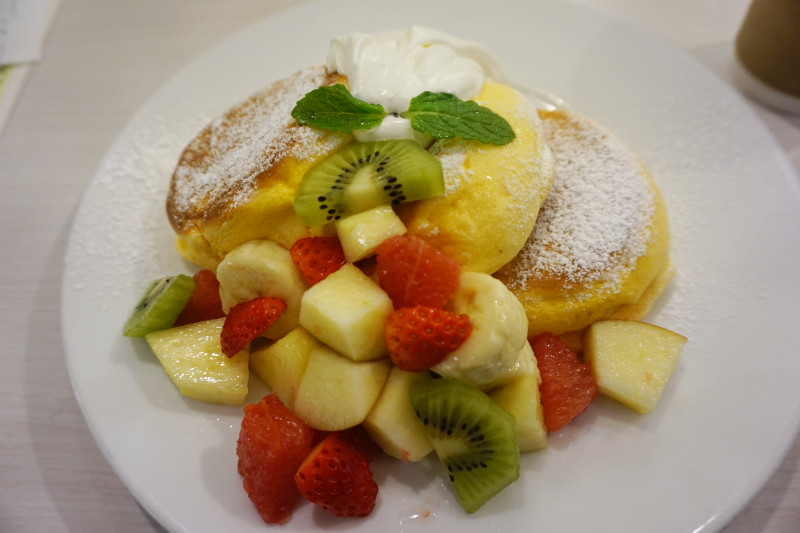 Fluffy pancakes from A Happy Pancake, Hiroshima, Japan