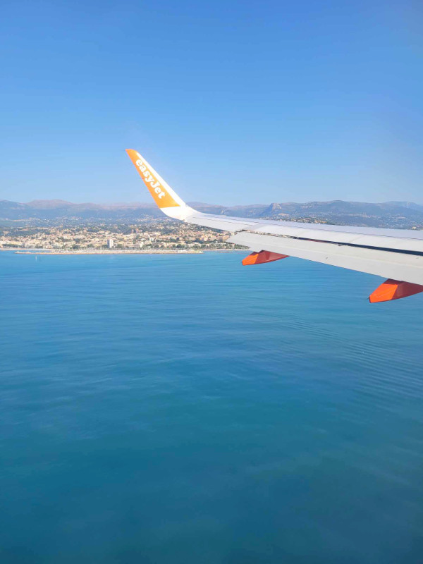 Coming in to land in Nice, France