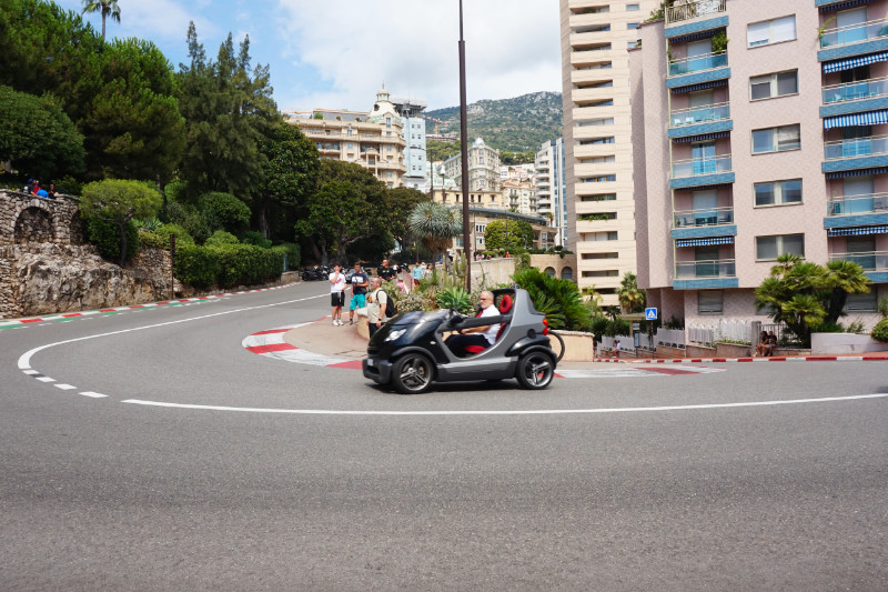 An unusual sight at the Fairmont hairpin, Monaco