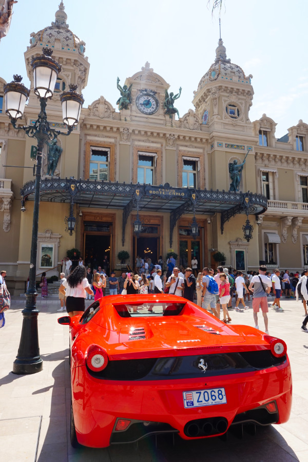 A Ferrari at Monte Carlo casino, Monaco