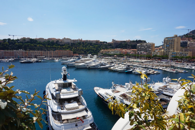 Port Hercule, Monaco. In the background you can see the Old Town rising above.