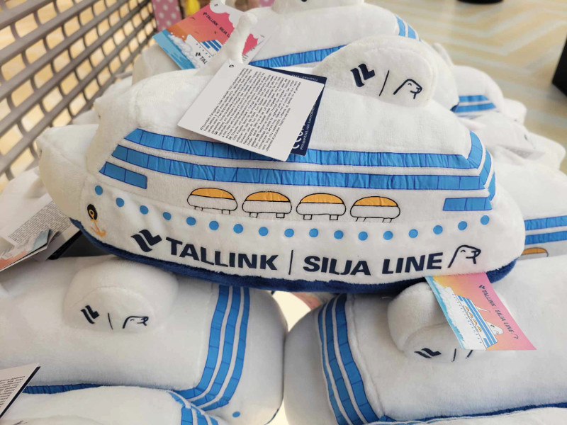Tallink Silja Line plushie in the shop on Victoria I from Helsinki to Tallinn ferry cruise