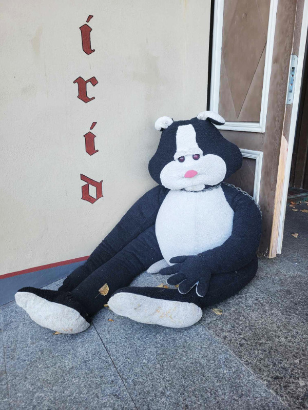 The saddest looking giant stuffed bunny ever, Tallinn, Estonia