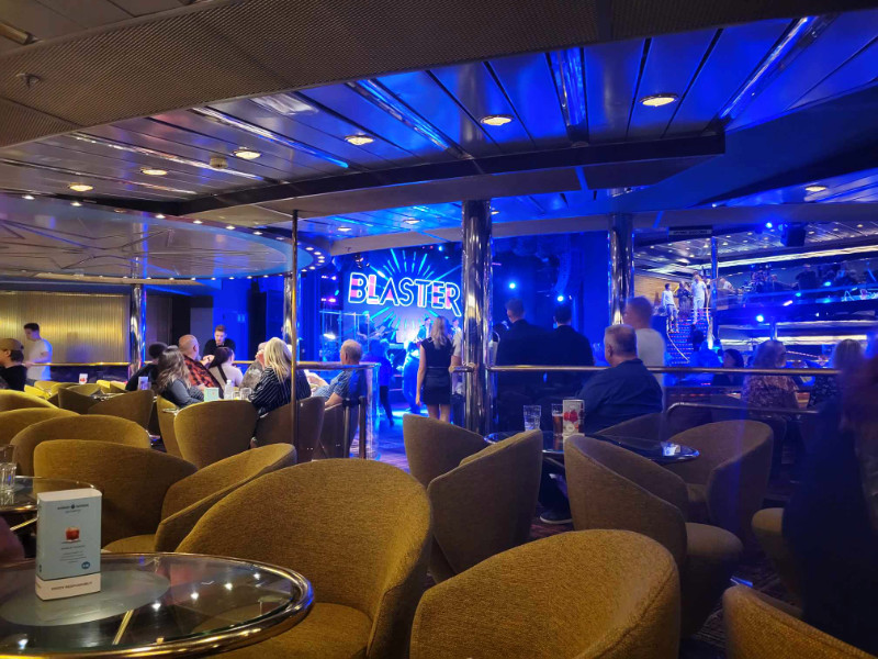 Starlight lounge, Victoria I from Helsinki to Tallinn ferry cruise. A band called Blaster are playing.
