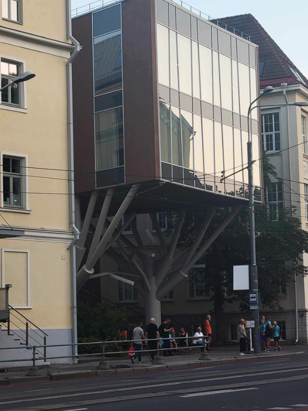 A building on a metal tree, Tallinn, Estonia