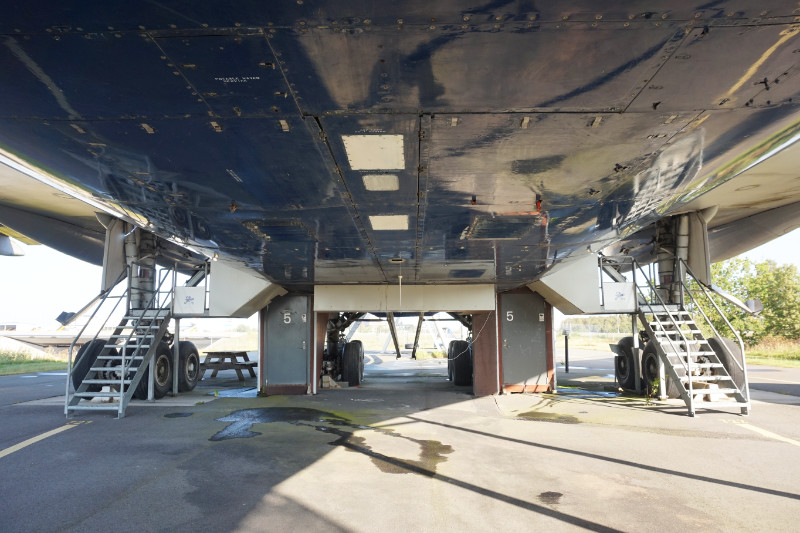 Underneath the plane, Jumbo Stay, Stockholm, Sweden