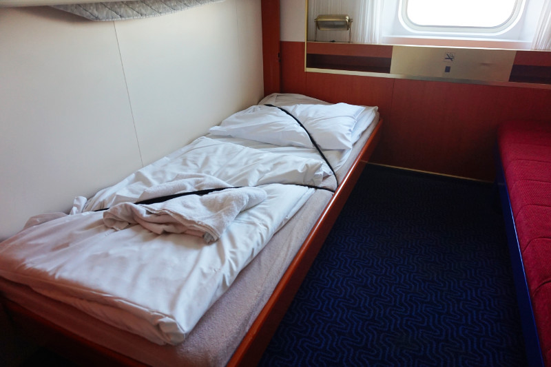 My cabin on the Tallink Victoria I from Helsinki to Tallinn ferry cruise