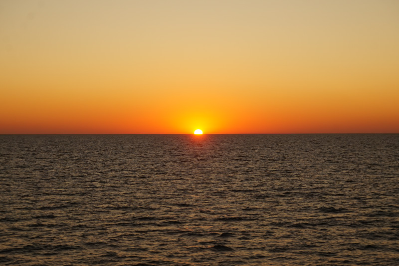 Sunset on the Tallink Victoria I from Helsinki to Tallinn ferry cruise