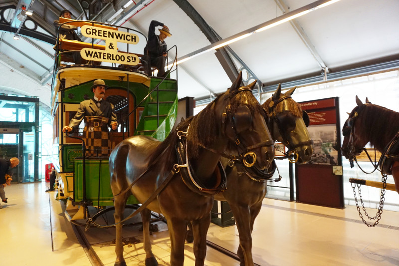 A horse-drawn tram, Transport Museum, London