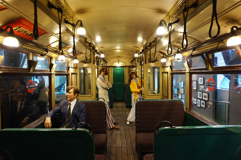An underground carriage at the Transport Museum, London