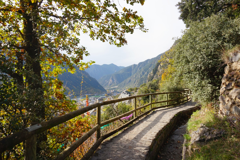 Sola Irrigation Canal trail above Andorra La Vella, Andorra