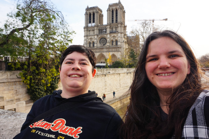 Me & Jennifer with Notre Dame, Paris, France