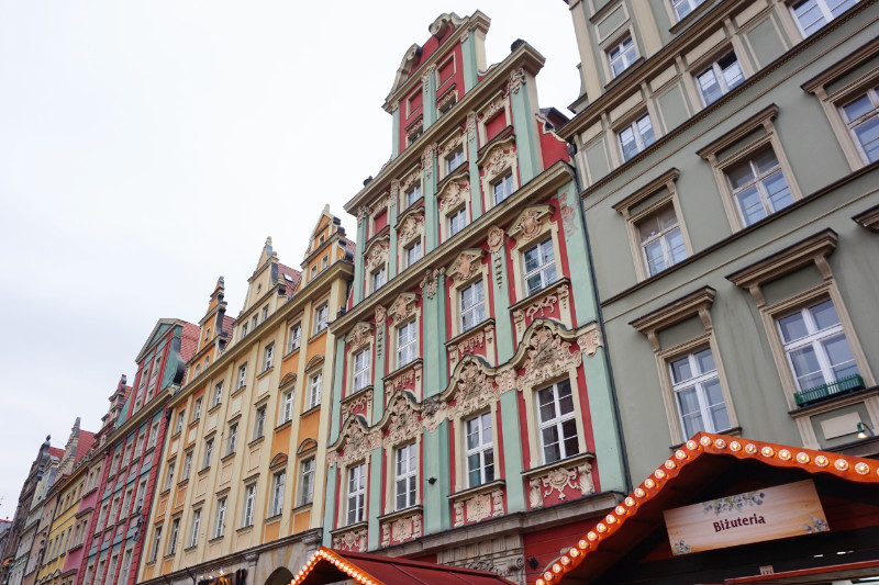 Rynek Square buildings, Wroclaw, Poland