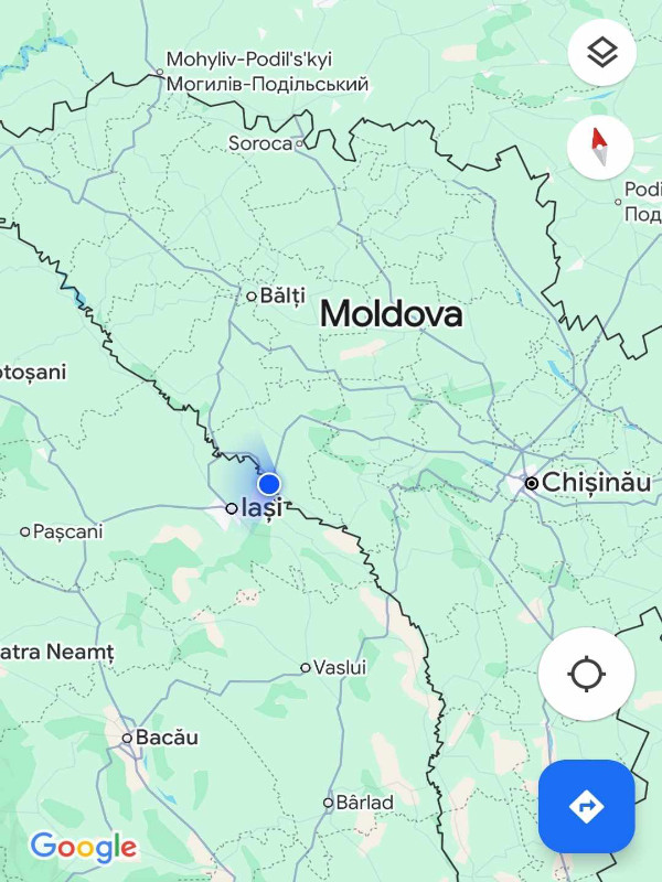 On the border on the train from Bucharest to Chisinau, Moldova