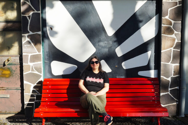 On a bench in Funchal, Madeira, Portugal
