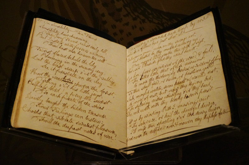 Handwritten poems at the Robert Burns Birthplace Museum, Alloway, Scotland