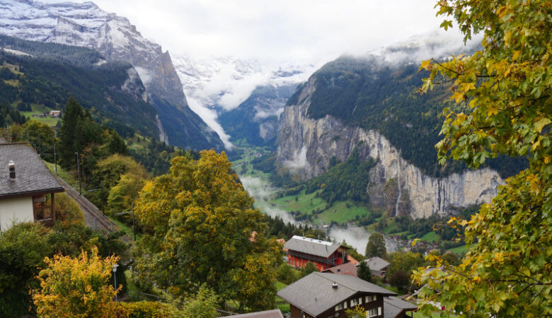 Lauterbrunnen from Wengen, Switzerland