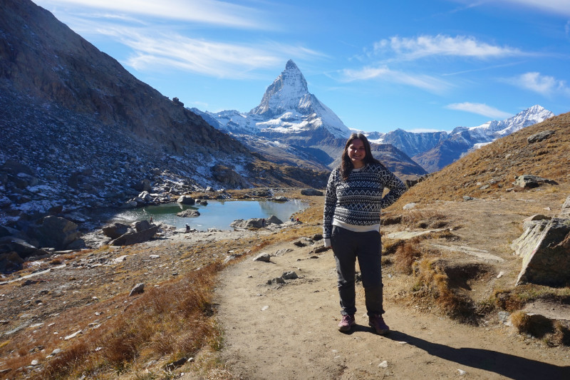Smaller lake at Riffelsee with Matterhorn reflection, Zermatt, Switzerland