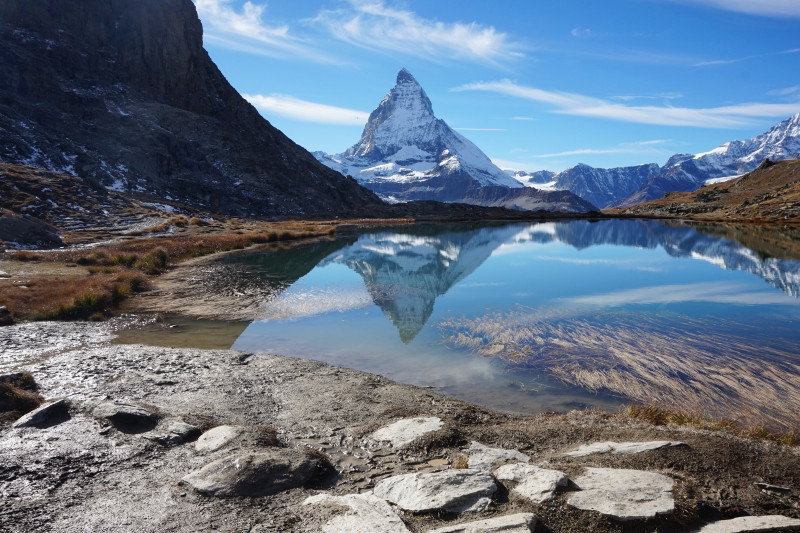 Matterhorn reflection at Riffelsee, Zermatt, Switzerland