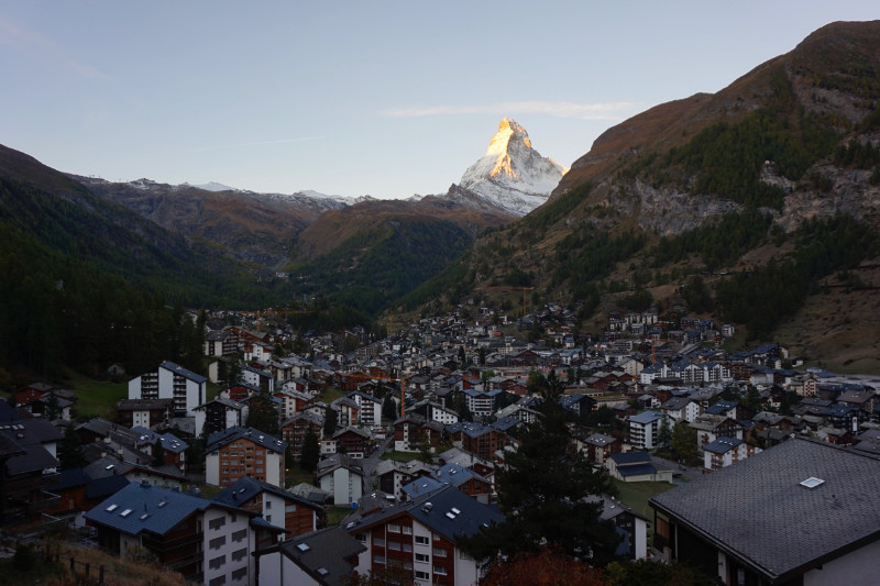 Matterhorn viewpoint at sunrise, Zermatt, Switzerland