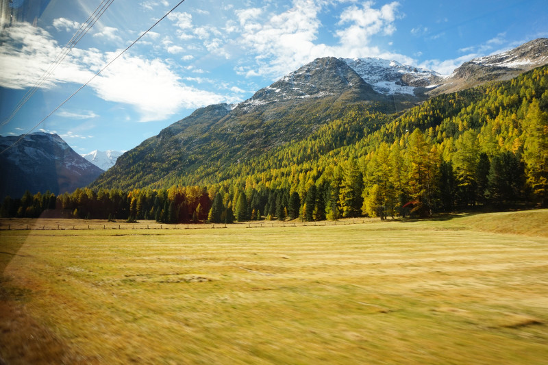 View from Bernina Express train, Switzerland