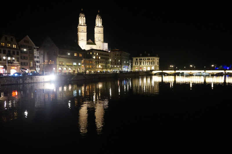 Zurich at night, Switzerland