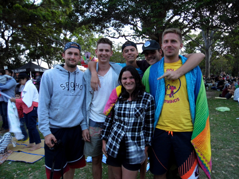 With friends on NYE in Sydney, Australia