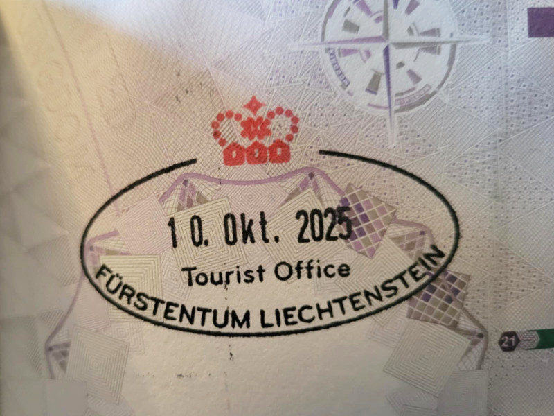 Liechtenstein passport stamp
